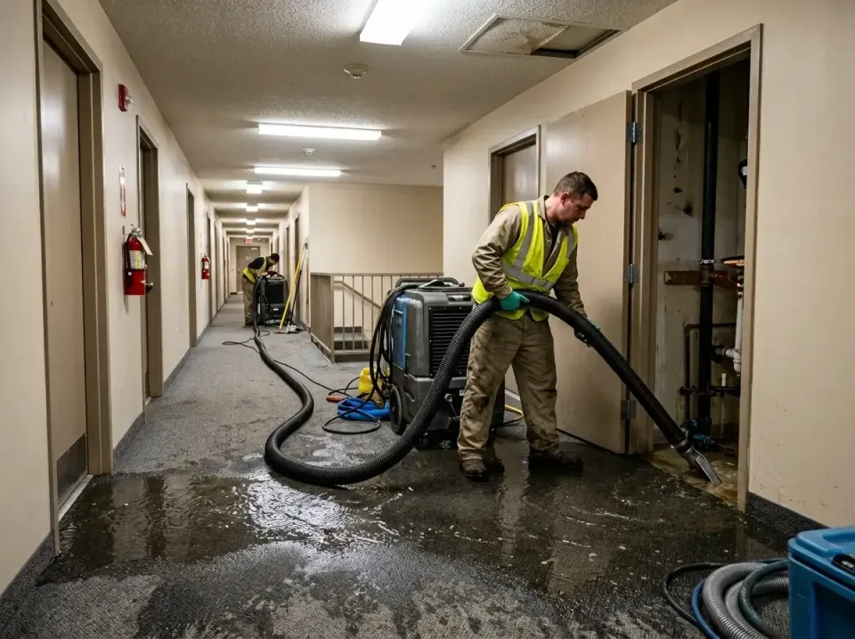 multi-unit-apartment-hallway-f-005 — frequently asked questions, Emergency Burst Pipe Water Extraction & Removal in Buenaven…
